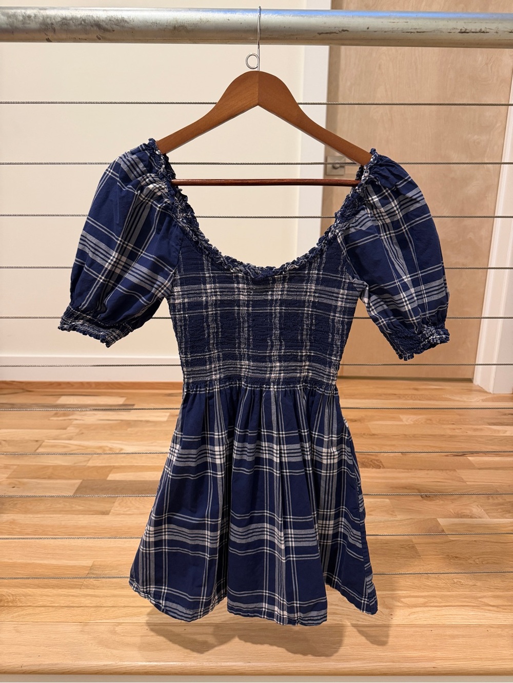 Hill House Home Naia Nap Dress in Navy Plaid